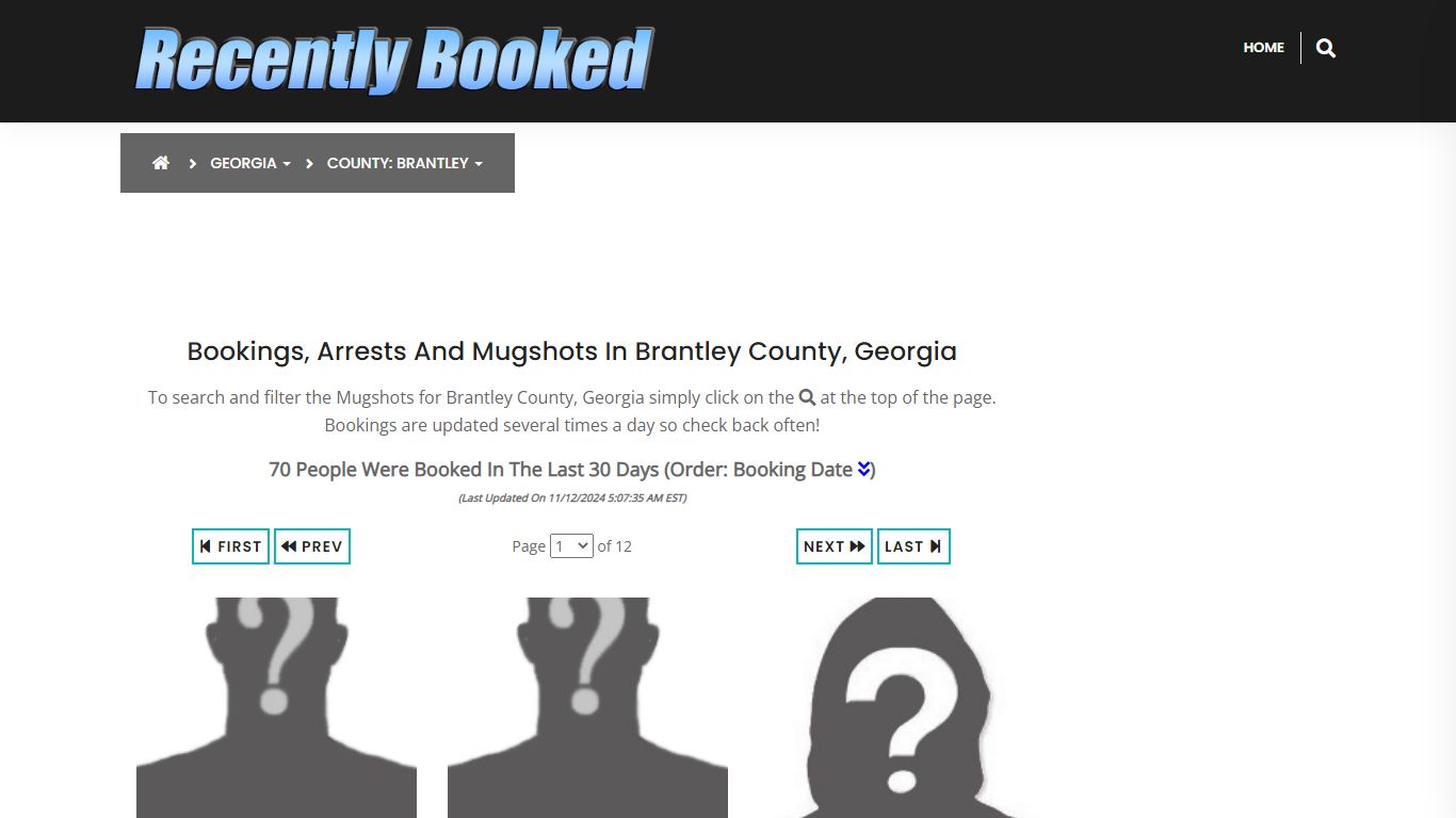 Bookings, Arrests and Mugshots in Brantley County, Georgia